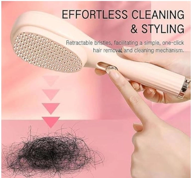 Self Cleaning Hairbrush 2 in 1 Comb (Pack of 1)