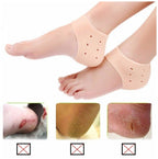 Silicone Heel Protector Sleeves – Gel Heel Cushion for Cracked Heel Care (Pair)