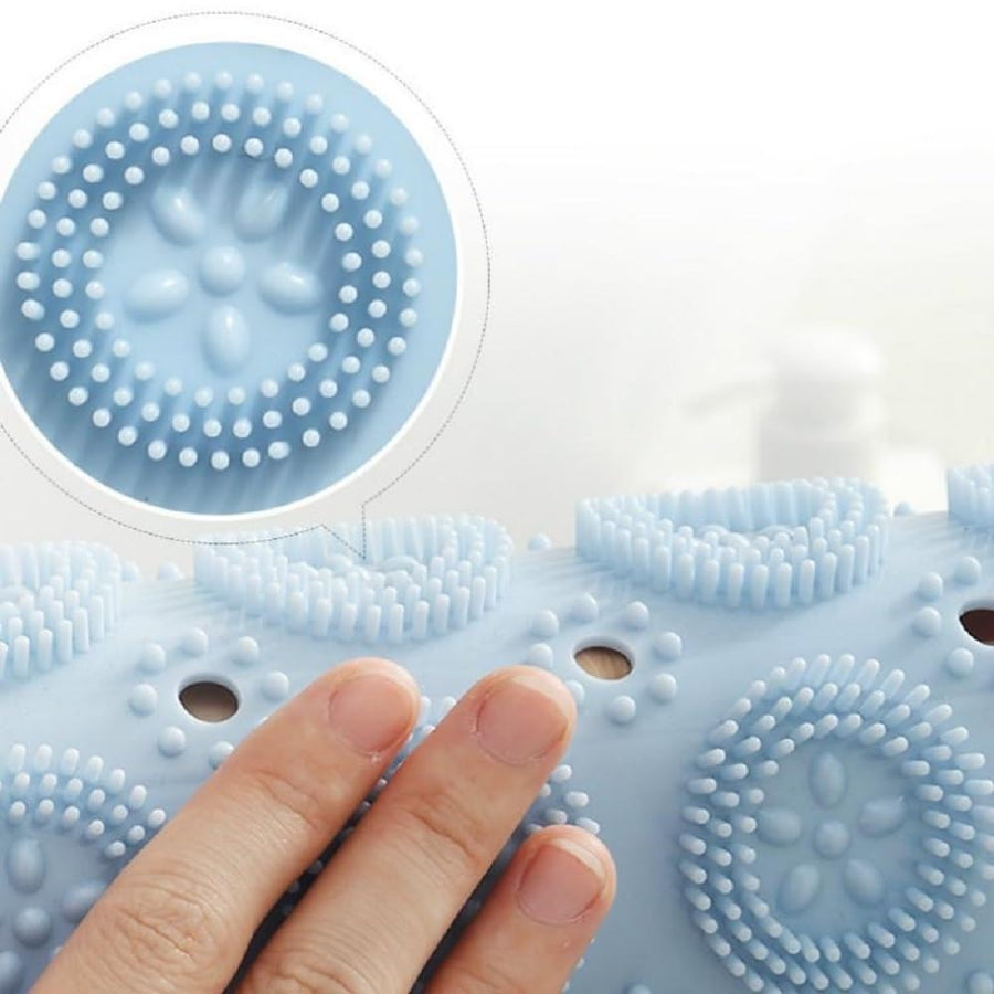 Round Anti Slip Silicone Bath Mat with Suction Cups for Bathroom, Shower & Bathtub, 1 Pc