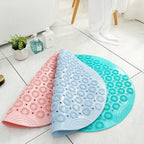 Round Anti Slip Silicone Bath Mat with Suction Cups for Bathroom, Shower & Bathtub, 1 Pc