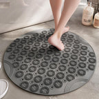 Round Anti Slip Silicone Bath Mat with Suction Cups for Bathroom, Shower & Bathtub, 1 Pc