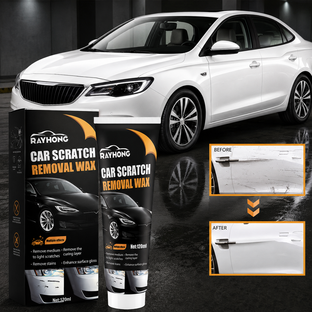 🔥 Best Seller Car Scratch Removal Wax (Buy 1 Get 1 Free)