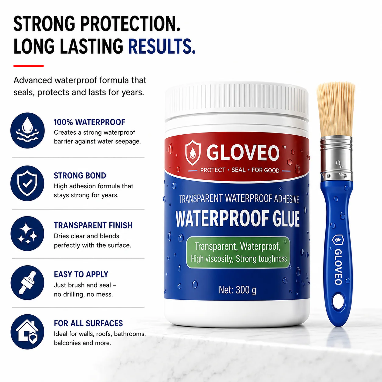 Transparent Waterproof Glue | Free Brush | buy 1 get 1 free